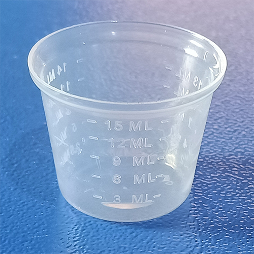 Transparent 15 Ml 25 Mm Conical Shape Measuring Cup
