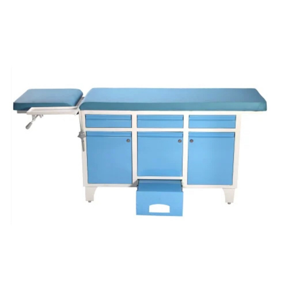 Examination Table And Bed - Color: White-Blue