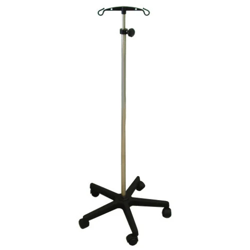 Silver-black Iv Saline Stand