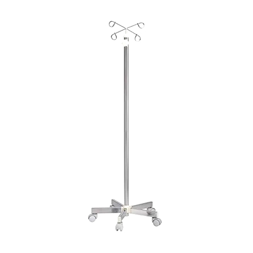 Silver-black Iv Saline Stand