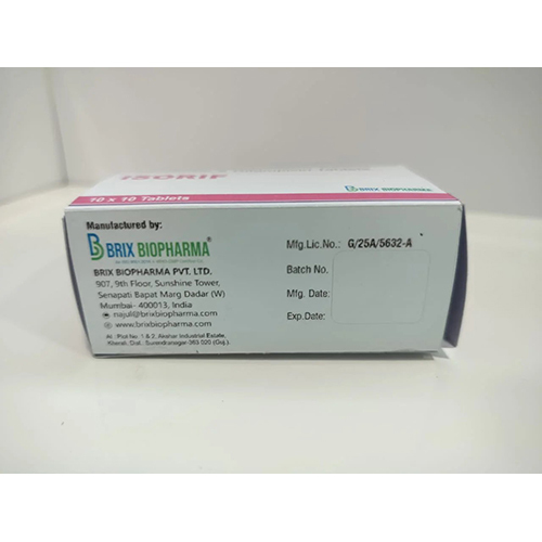 Isoniazide And Rifampicin Tablets Recommended For: Adults