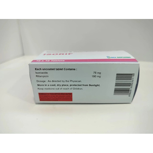 Isoniazide And Rifampicin Tablets Recommended For: Adults