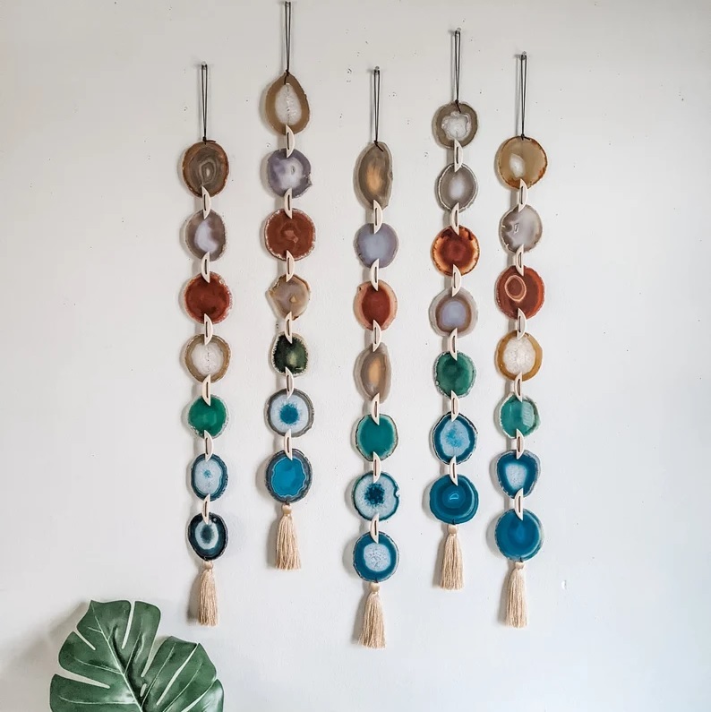 Multi Color Agate Slices Wall Hangings