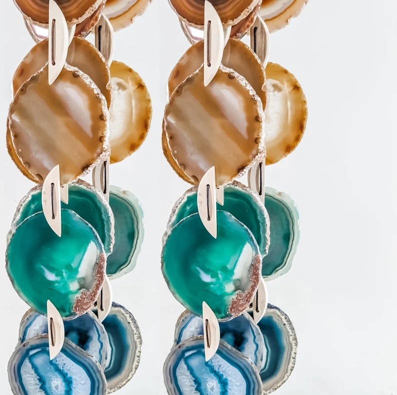 Multi Color Agate Slices Wall Hangings