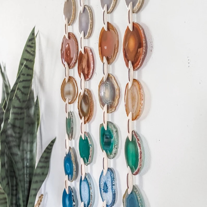 Multi Color Agate Slices Wall Hangings