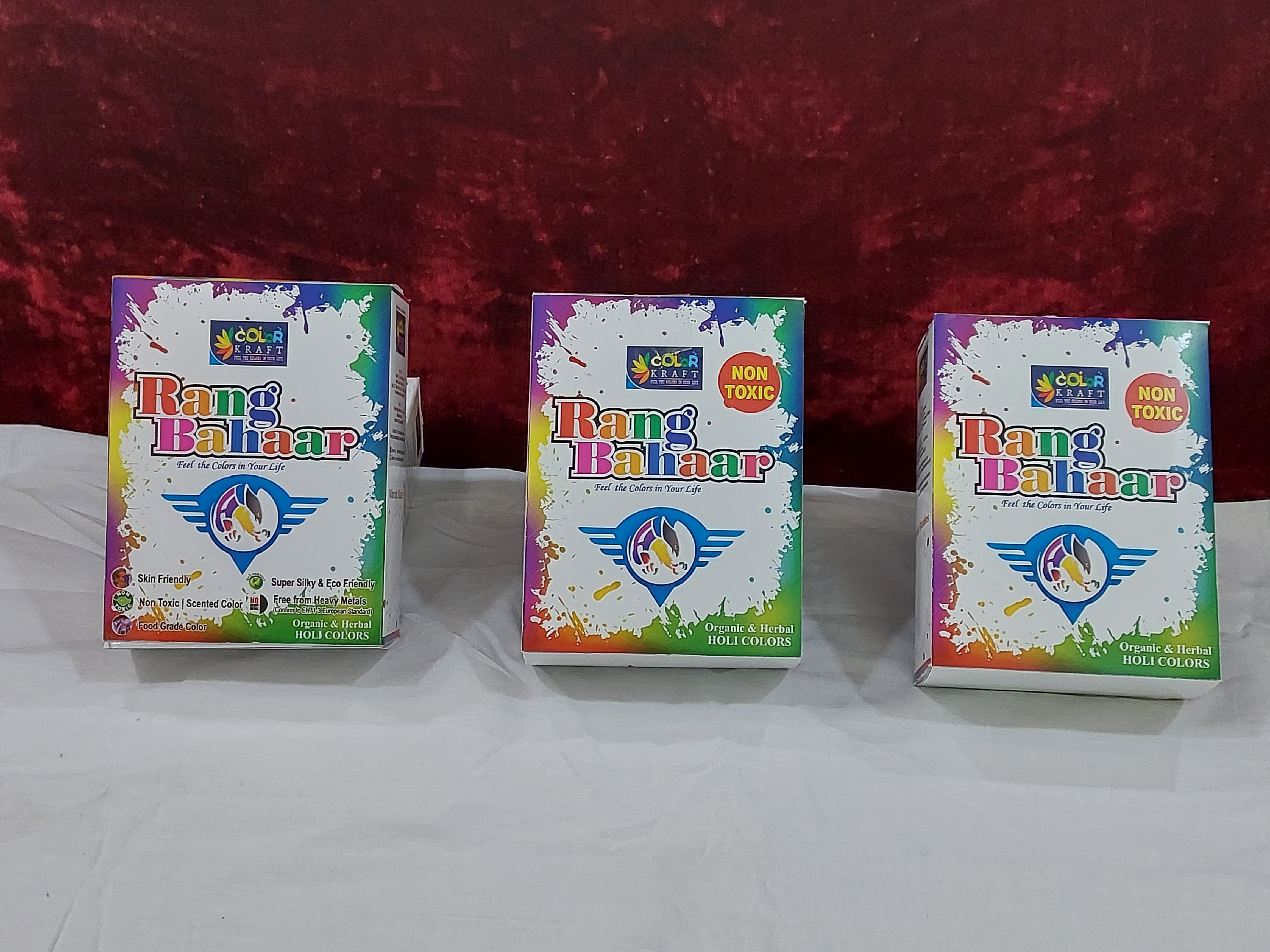 Rang Bahaar Holi Colors - Food Grade Ingredients, Lab Tested For En 71-3 Compliance | Non-toxic, Skin Friendly, Heavy Metals Free