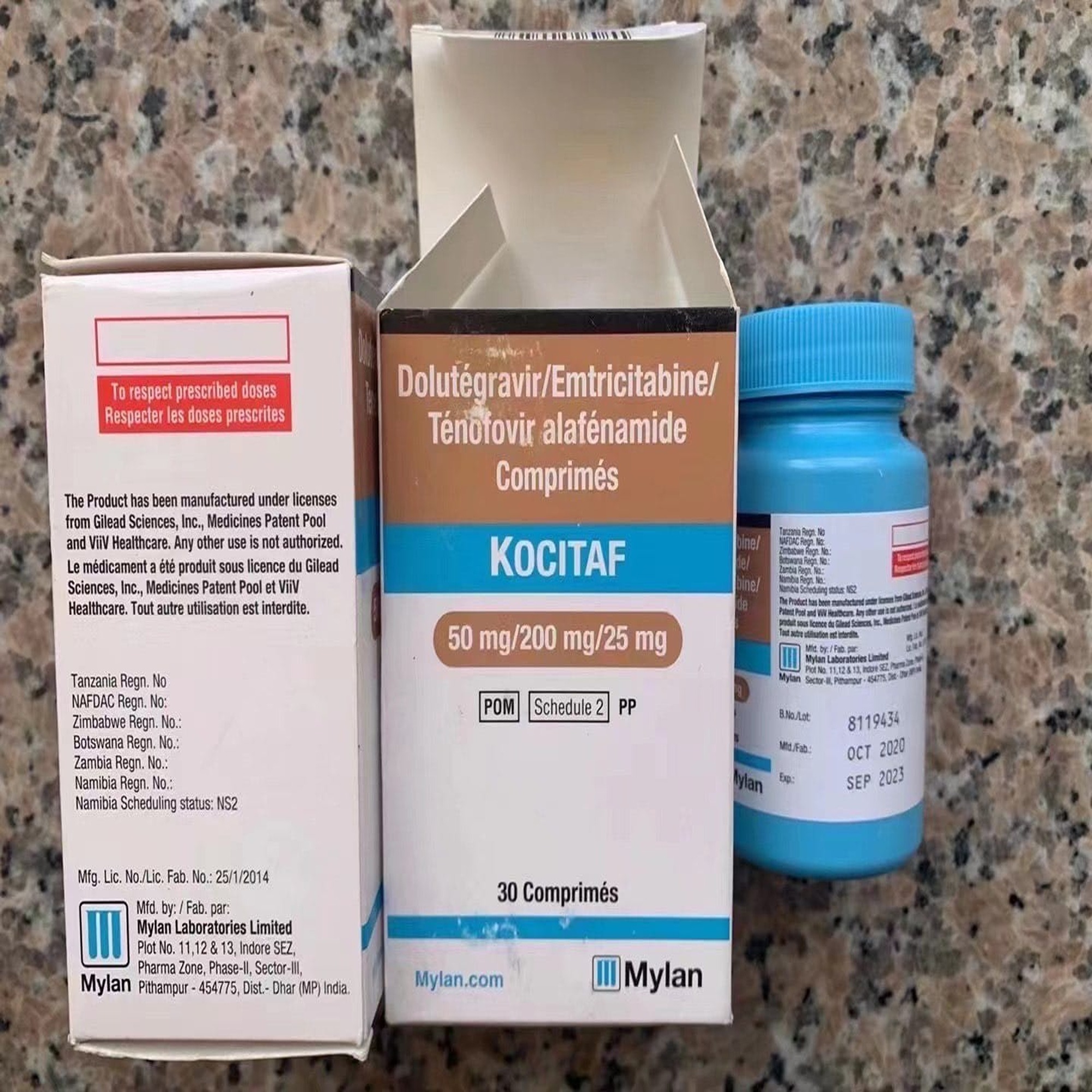 Kocitaf 50mg-200mg-25mg Tablet