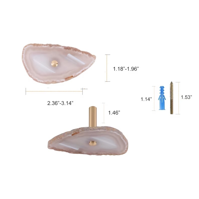 Multicolored Agate Wall Mounted Hooks