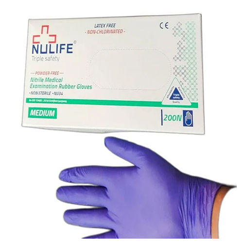 Purple Nitrile Hand Gloves