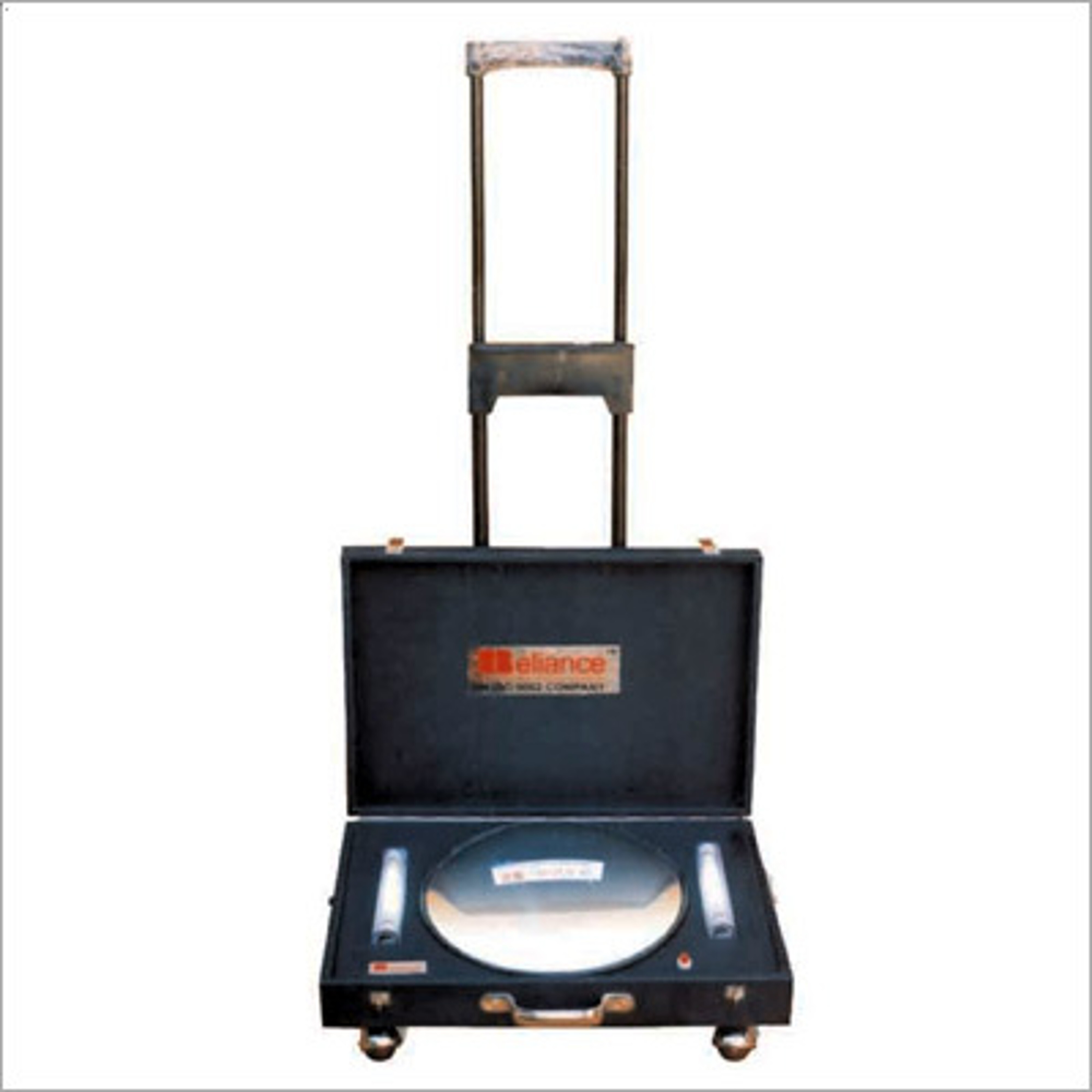 Kti Under Vehicle Search Trolley Mirror - 28cm Convex Mirror, Led Lights For Night Operation, Telescopic Rod, Durable Briefcase Design, Smooth Wheels For Easy Mobility, Safety Use For Vehicle Inspection