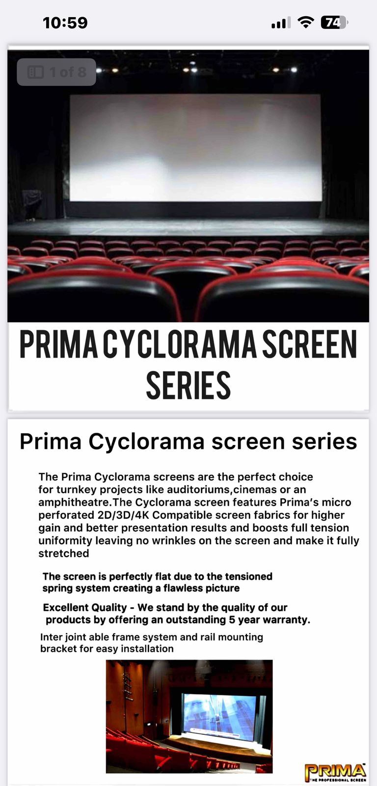 Fixed Screen For Auditorium