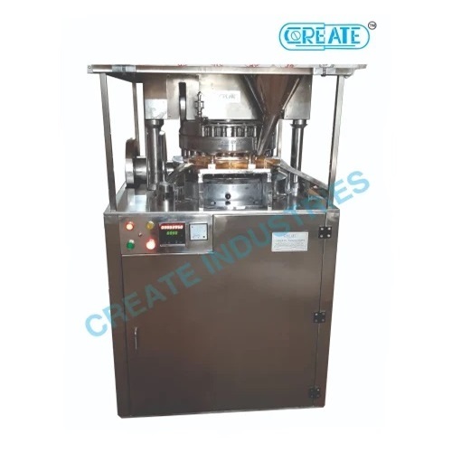 Double Rotary Tablet Press Machine - Stainless Steel, 440V | Automatic Control, Computerized, 1400kg Weight, Silver Finish, 5 Power