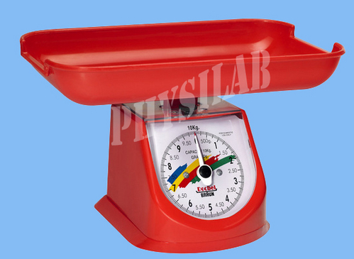 Multi Weigh - Plastic, 18.5x16.5x14 cm | Red, Highly Accurate Mechanical Scale with Digital Monitor and Removable Scoop Pan