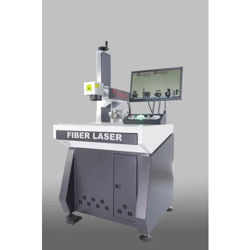 व्हाइट टेबलटॉप फाइबर लेजर मार्किंग मशीन