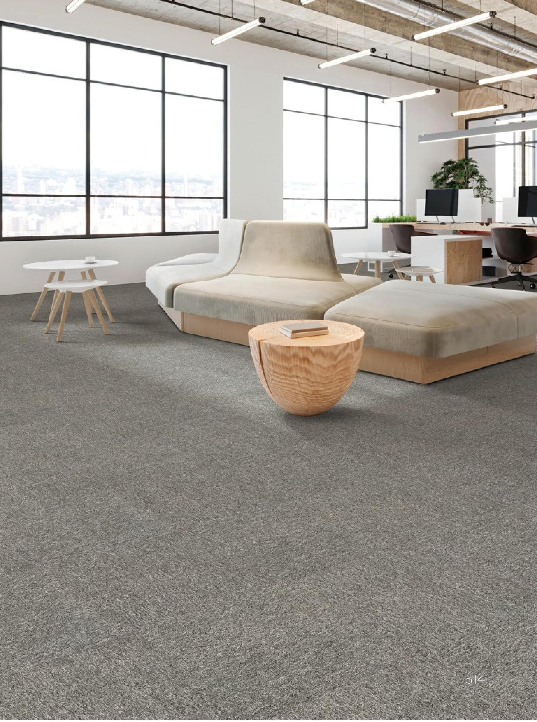 Office Carpet - Tufted Loop Pile, 100% Pp Fiber, 3mm Pile Height | Sound Insulation, Heat Insulation, Anti-static, Waterproof, Flame Resistant