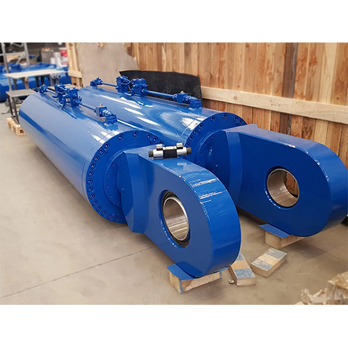 Blue Large Bore Hydraulic Cylinder