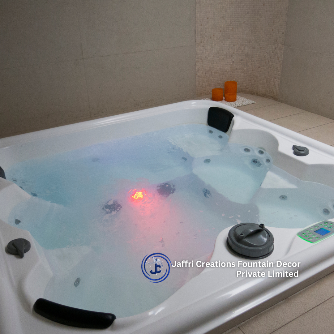 Jacuzzi Bathtub - Acrylic, 6x6 Ft, White | Digital Control, Adjustable Water Height, High-pressure Water Jets, Led Lighting, Touch Sensor, Electric Power