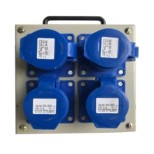 220 V Power Extension Board - 220-440 Volt Rating, Ideal For Heavy-duty Industrial Use, Blue And Gray Design, Multiple Connection Points, 50 Hertz Frequency