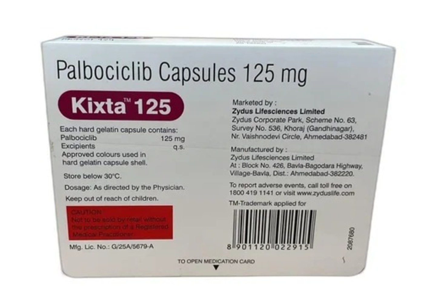 Kixta 125mg Capsules