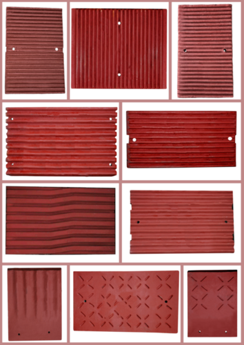 Jaw Plates - Red Painted Finish | Durable High-Performance Replacement Parts for Heavy Machinery