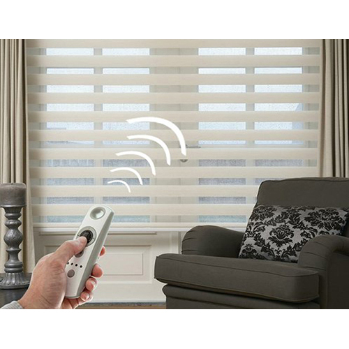 Motorized Roller Blinds - Plastic Material, Multiple Color Options | Anti-static Feature, Plain Design
