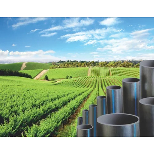Hdpe Round Pipe - 1 To 6 Inch Diameter, Black | Industrial Grade, Uv Resistant, Flange Connection, 10 Year Life Span, 4kg To 12kg Pressure