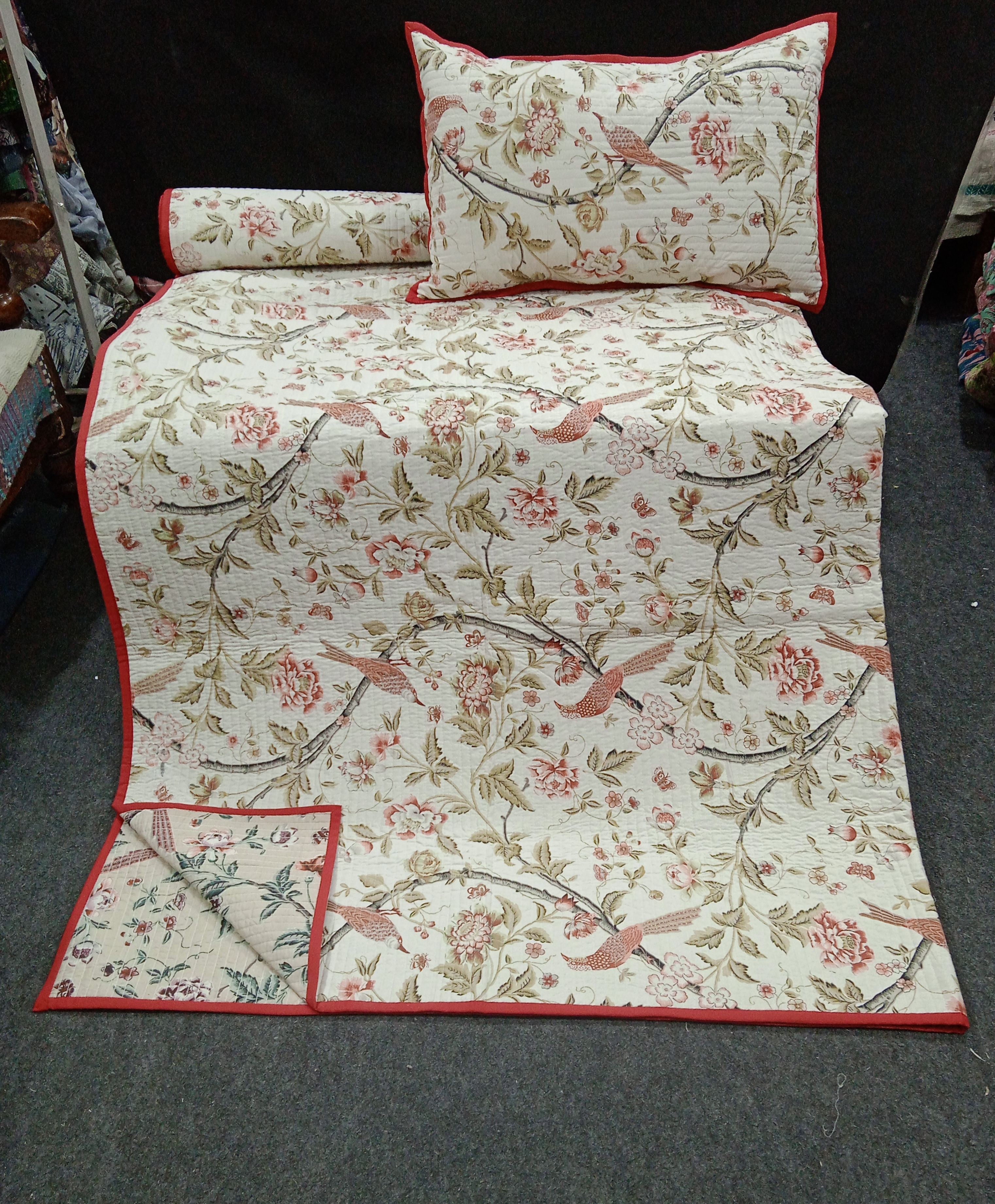 Jaipuri Cotton Quilt - Queen Size 90x108 Inches | Reversible Block Printed Design, Handmade With 100% Cotton Filling, Perfect As Comforter Or Bed Cover