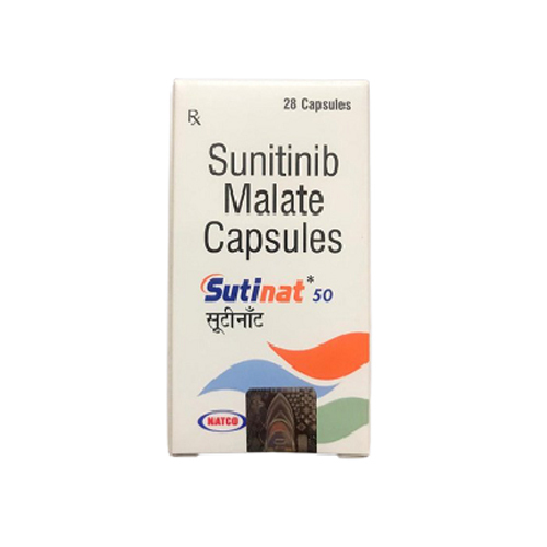 Sutinat Capsules - Sunitinib Malate, 12.5 Mg, 25 Mg, 50 Mg | Prescription Drug For Cancer Treatment, Dosage As Directed By Physician, Store Below 30â°c