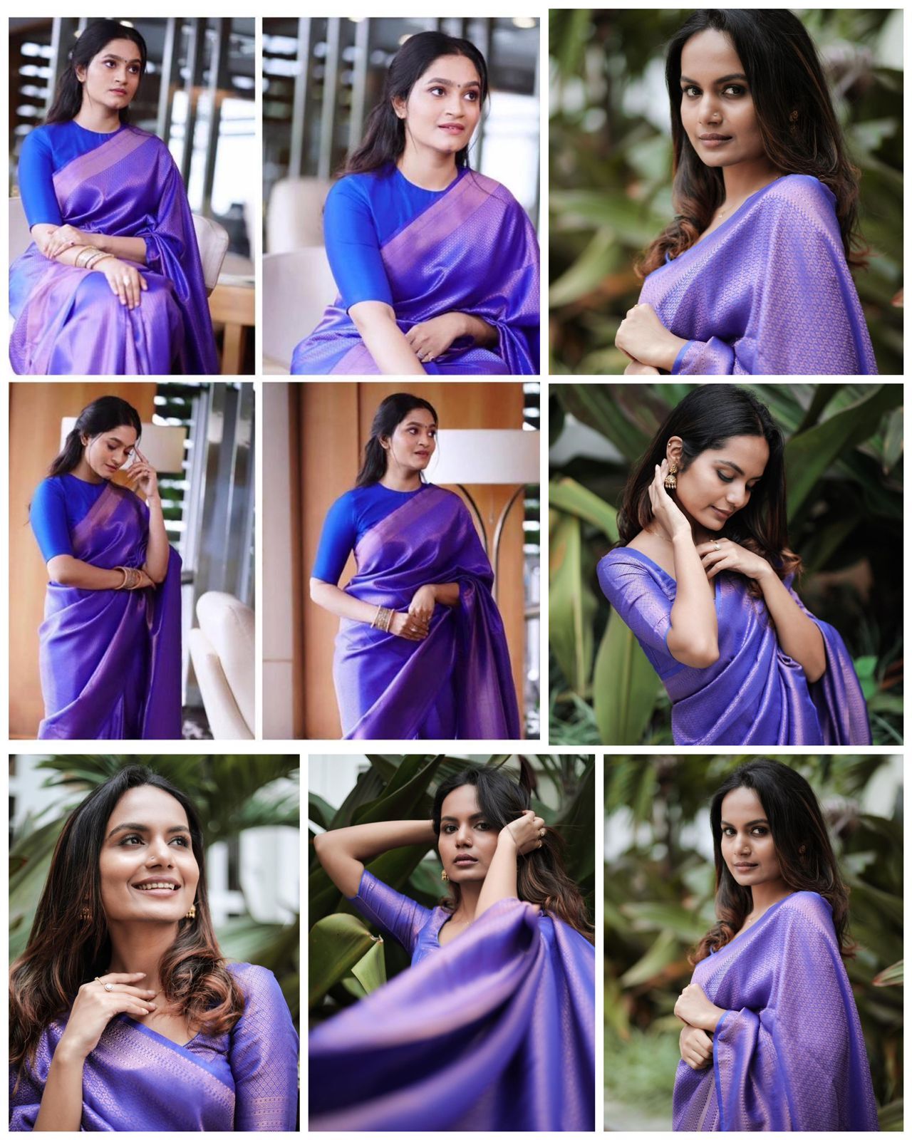 Silk Saree - Soft Lichi Silk Cloth, Length: 5.5 Meters | Beautiful Rich Pallu, All Over Jacquard Work, Contrast Jacquard Border Blouse
