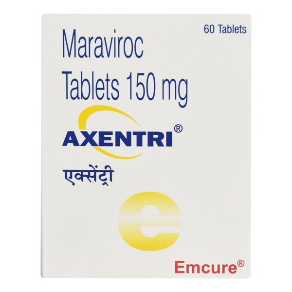 Axentri 150mg Tablet - Ccr5 Antagonist, Dosage As Directed, Store Below 30â°c, Keep Away From Children And Pets, Use Only As Prescribed