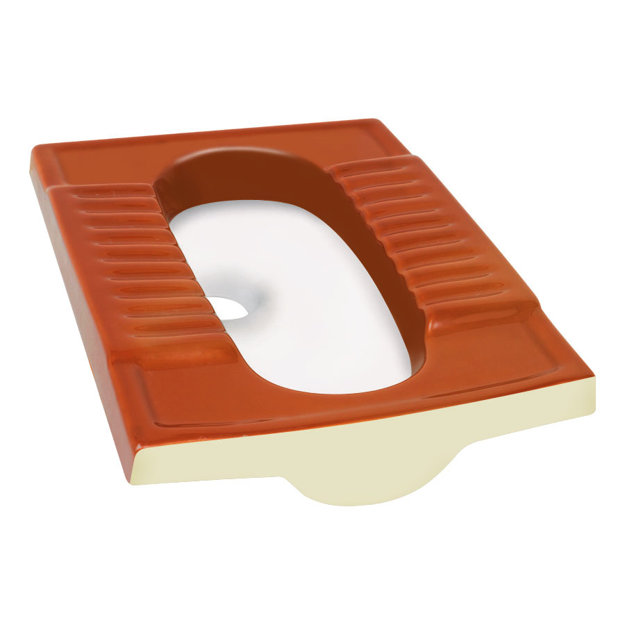 Orissa Pan Colour - Ceramic, 20" Square, Floor Mounted, Any Color | Polished One Piece Design, High Durability, Long-lasting Glossy Shine