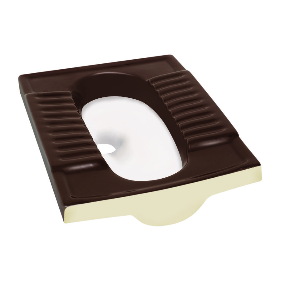 Orissa Pan Colour - Ceramic, 20" Square, Floor Mounted, Any Color | Polished One Piece Design, High Durability, Long-lasting Glossy Shine