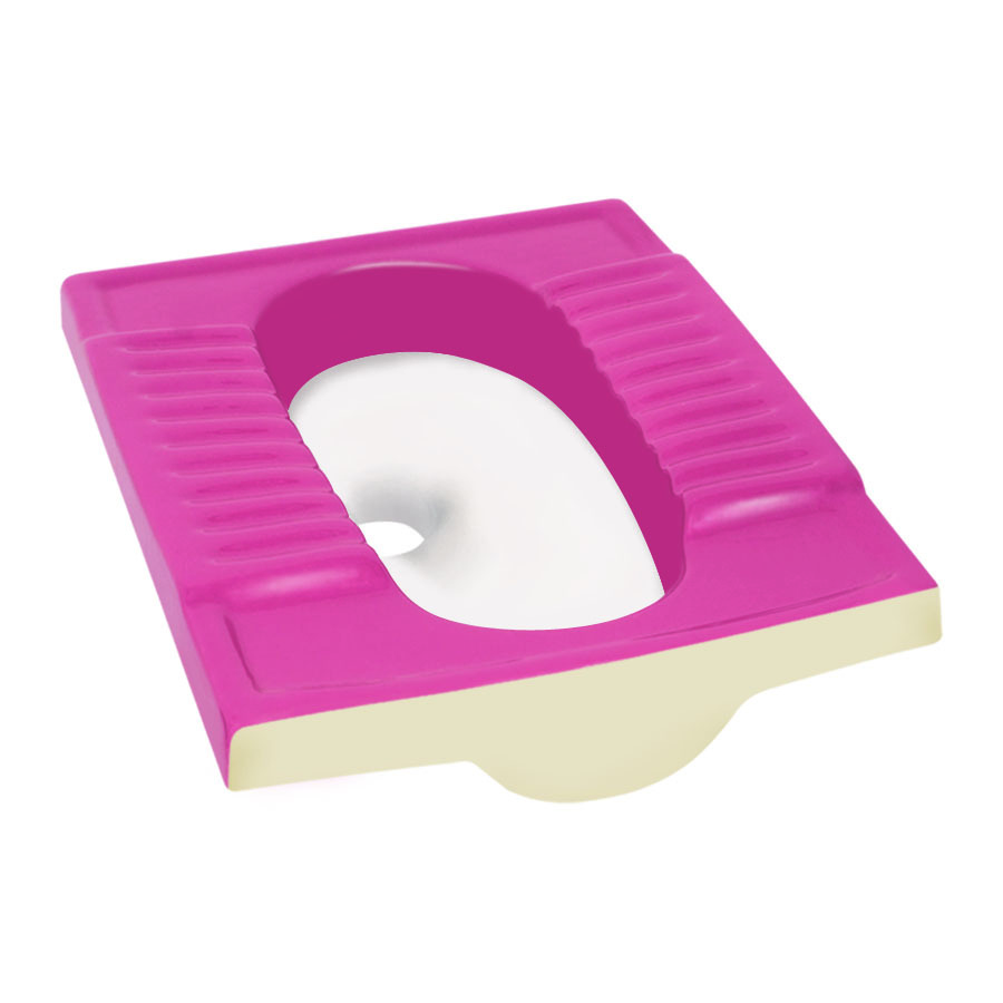 Orissa Pan Colour - Ceramic, 20" Square, Floor Mounted, Any Color | Polished One Piece Design, High Durability, Long-lasting Glossy Shine