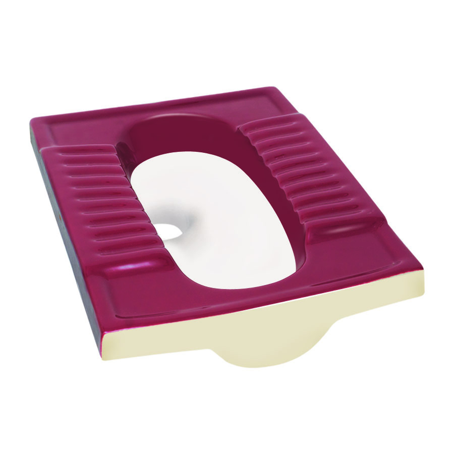 Orissa Pan Colour - Ceramic, 20" Square, Floor Mounted, Any Color | Polished One Piece Design, High Durability, Long-lasting Glossy Shine