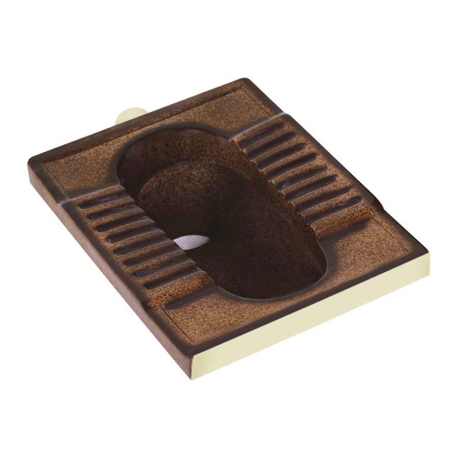 Ceramic Orissa Pan - 15x17x10 Inches, White And Blue | Durable, Hygienic, Stylish, Comfortable, Cost Effective, Easy Install, Water Efficient, Glossy Finish