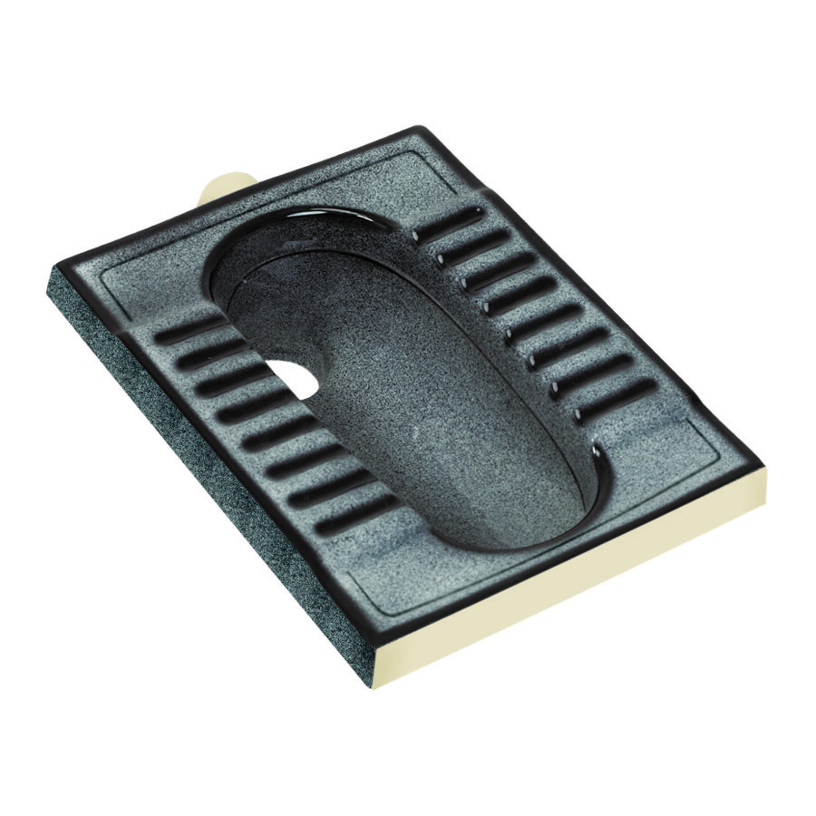 Ceramic Orissa Pan - 15x17x10 Inches, White And Blue | Durable, Hygienic, Stylish, Comfortable, Cost Effective, Easy Install, Water Efficient, Glossy Finish