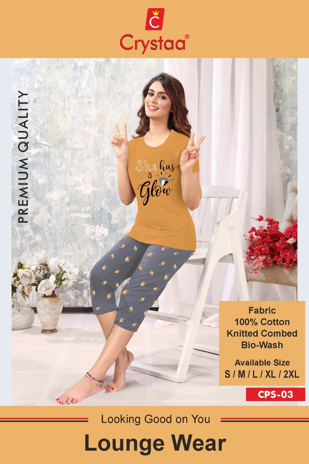 Cotton Pyjama Set - 100% Combed Cotton, Bio-wash, Sizes S-xxl, Grey Color | Soft Lounge Wear For Ultimate Comfort