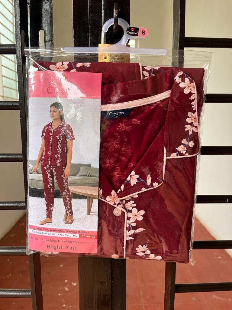 Cotton Pyjama Set - 100% Combed Cotton, Bio-wash, Sizes S-xxl, Grey Color | Soft Lounge Wear For Ultimate Comfort