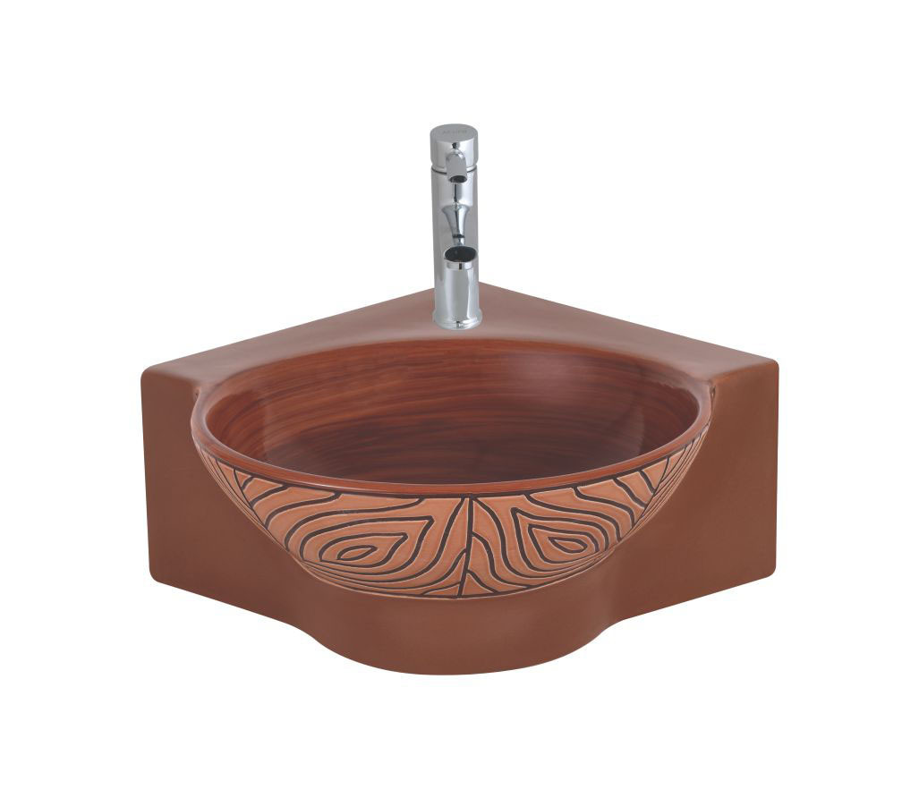 Ceramic Table Top - Ceramic, 16x16x16 Inches, White Color | Elegant Design, Durable, Easy To Clean, Stylish Look, Glossy Finish, Faucet Included, Space Saving