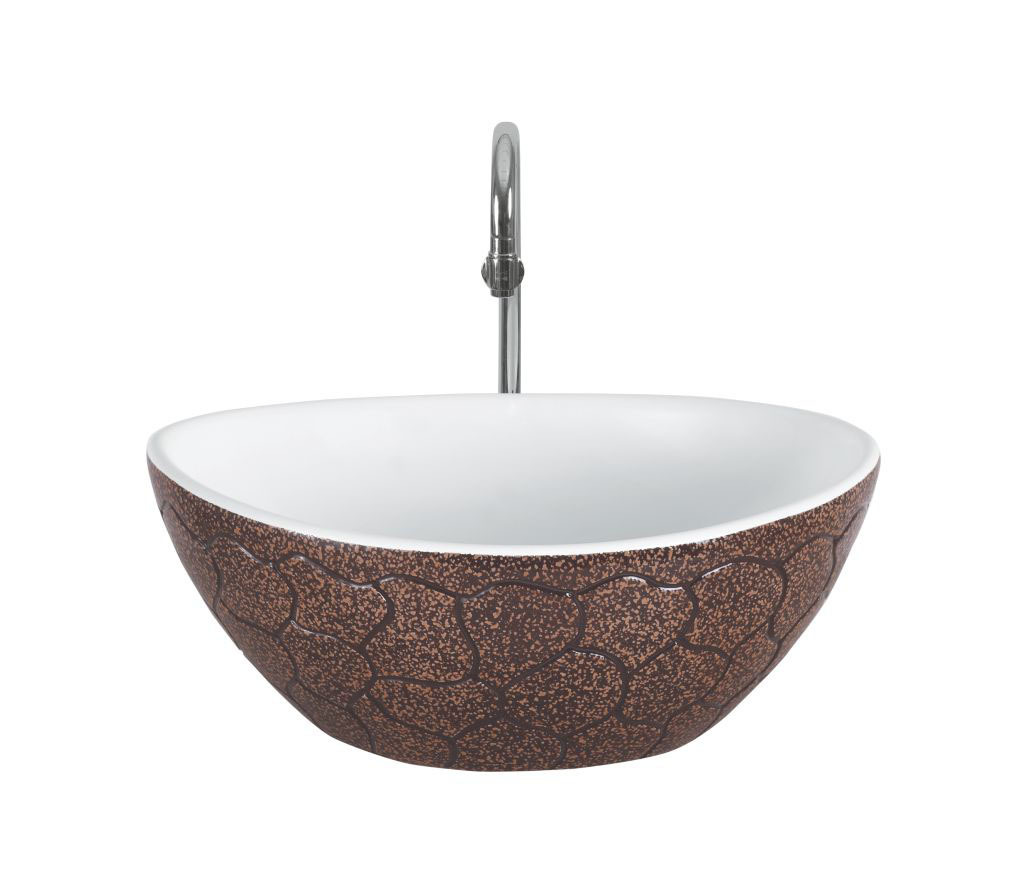 Ceramic Table Top - Ceramic, 16x16x16 Inches, White Color | Elegant Design, Durable, Easy To Clean, Stylish Look, Glossy Finish, Faucet Included, Space Saving