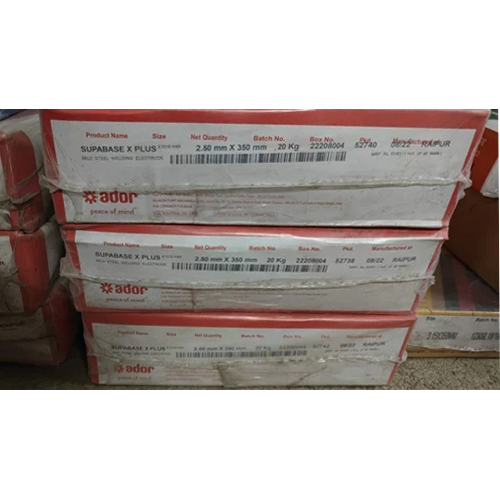 Ador Supabase X Plus 7018 Welding Electrode - 2.50mm Diameter, 350mm Length | Premium Mild Steel, Exceptional Arc Stability, Optimal Performance in Challenging Conditions