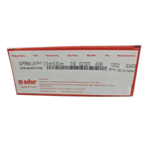 Ador Stainless Steel Welding Electrode Diameter: 3.15 Millimeter (Mm)