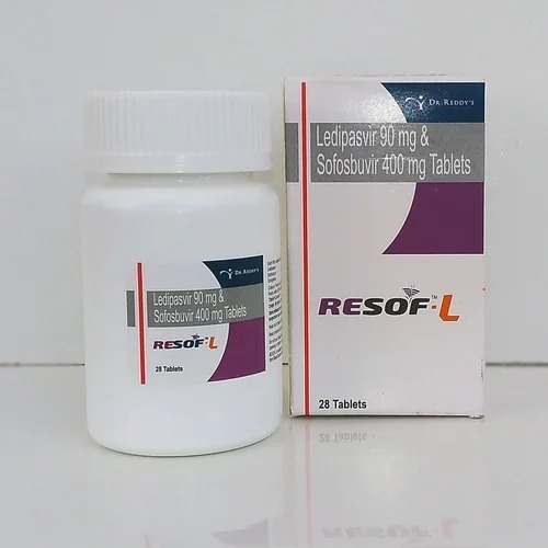 Resof L Tablet - Ledipasvir (90mg) + Sofosbuvir (400mg) | Antiviral Treatment For Chronic Hepatitis C, Dosage As Directed By Physician, Store Below 30a C