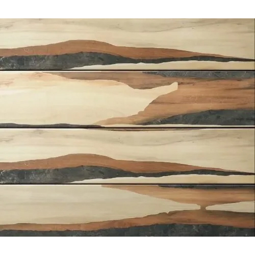 किसी भी रंग की लकड़ी का पैटर्न डिज़ाइन एलिवेशन वॉल टाइल