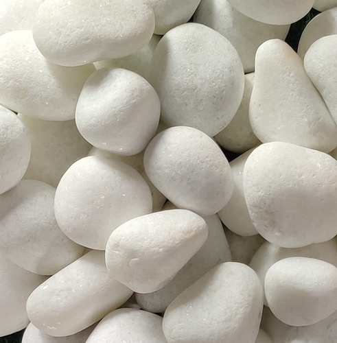 Snow White Pebbles - Natural Stone Type: Marble
