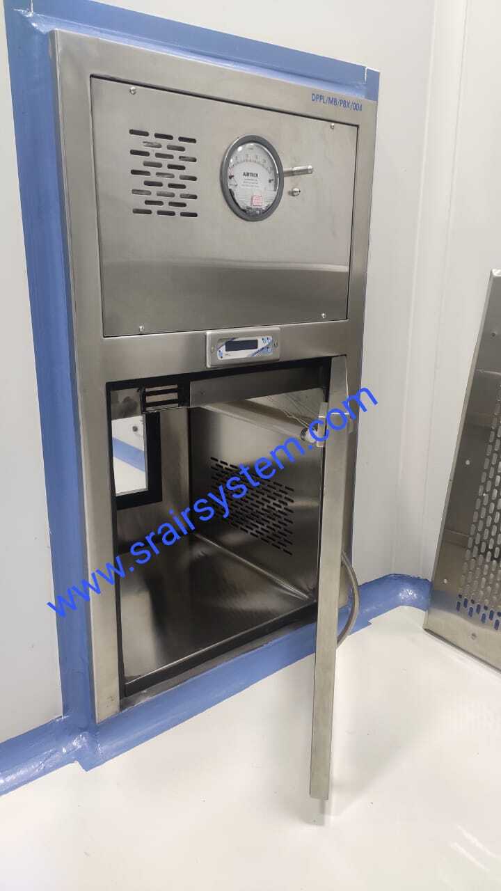 Dynamic Pass Box - Stainless Steel, 450x450x450 Mm | Lockable, Hepa Filter, Uv Lighting, 220 V, 90 Fpm Air Flow