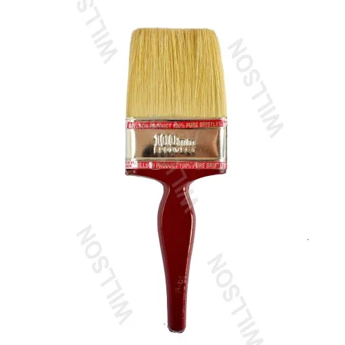 3 Number Willson Paint Brush - Nylon Bristles, 10 Inches, Black & Silver | Wooden Handle for Comfort, Ideal for Wall Painting