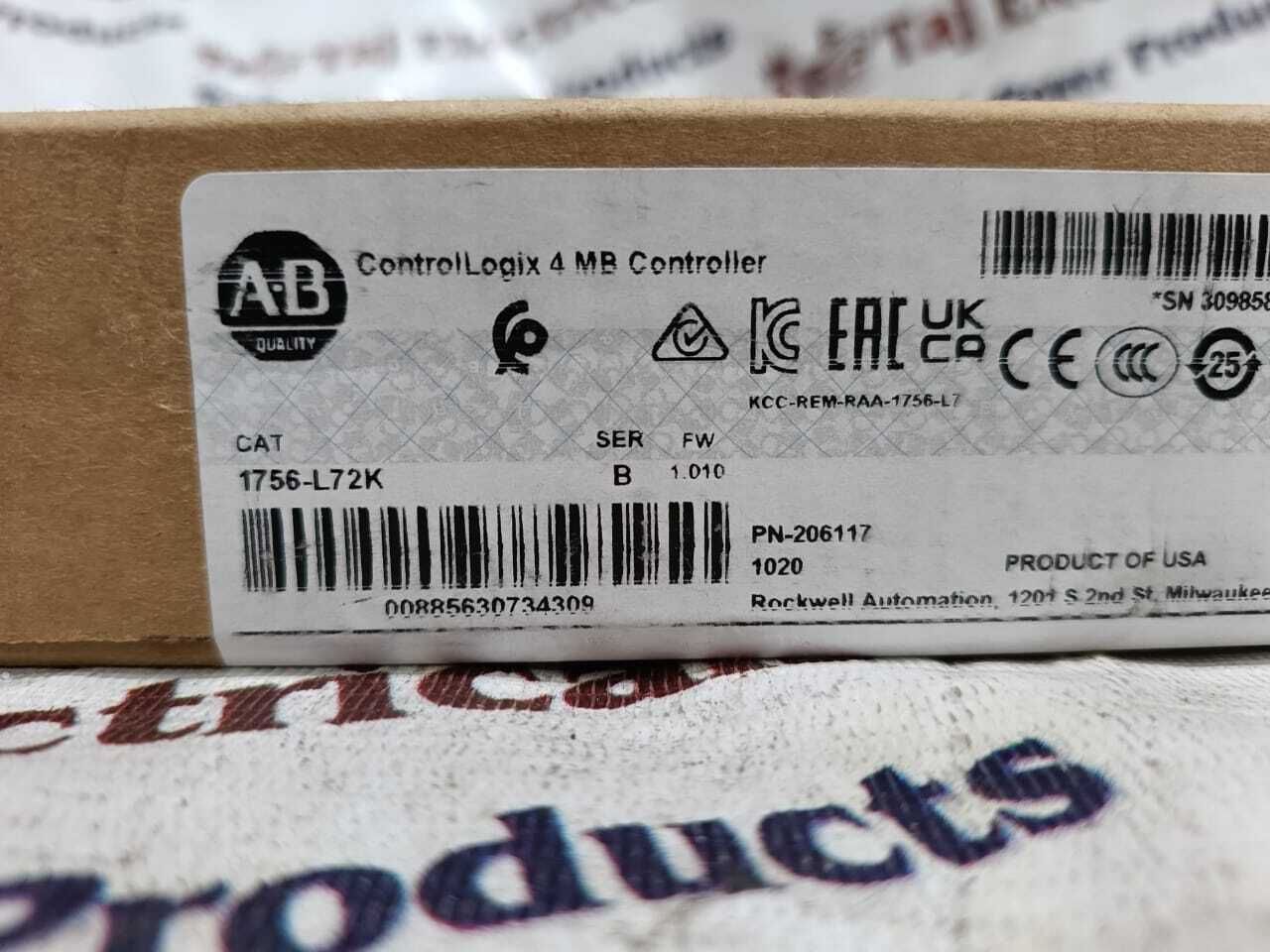 Allen Bradley 1756-l72k Plc