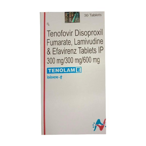 Tenolam E Tablet - Efavirenz 600mg + Lamivudine 300mg + Tenofovir 300mg | Suitable For All | Store Below 30â°c, Regular Intake Essential