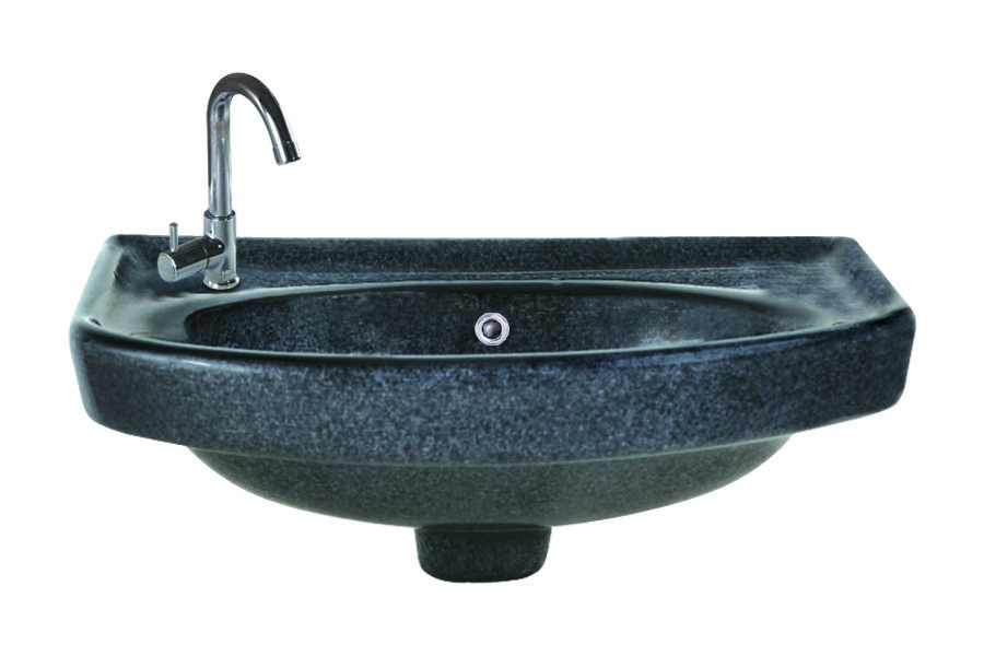 Ceramic Rustic Wash Basin - 18"x12" Round, Glossy Finish | Floor Mounted, Any Color, 8 Lbs Weight